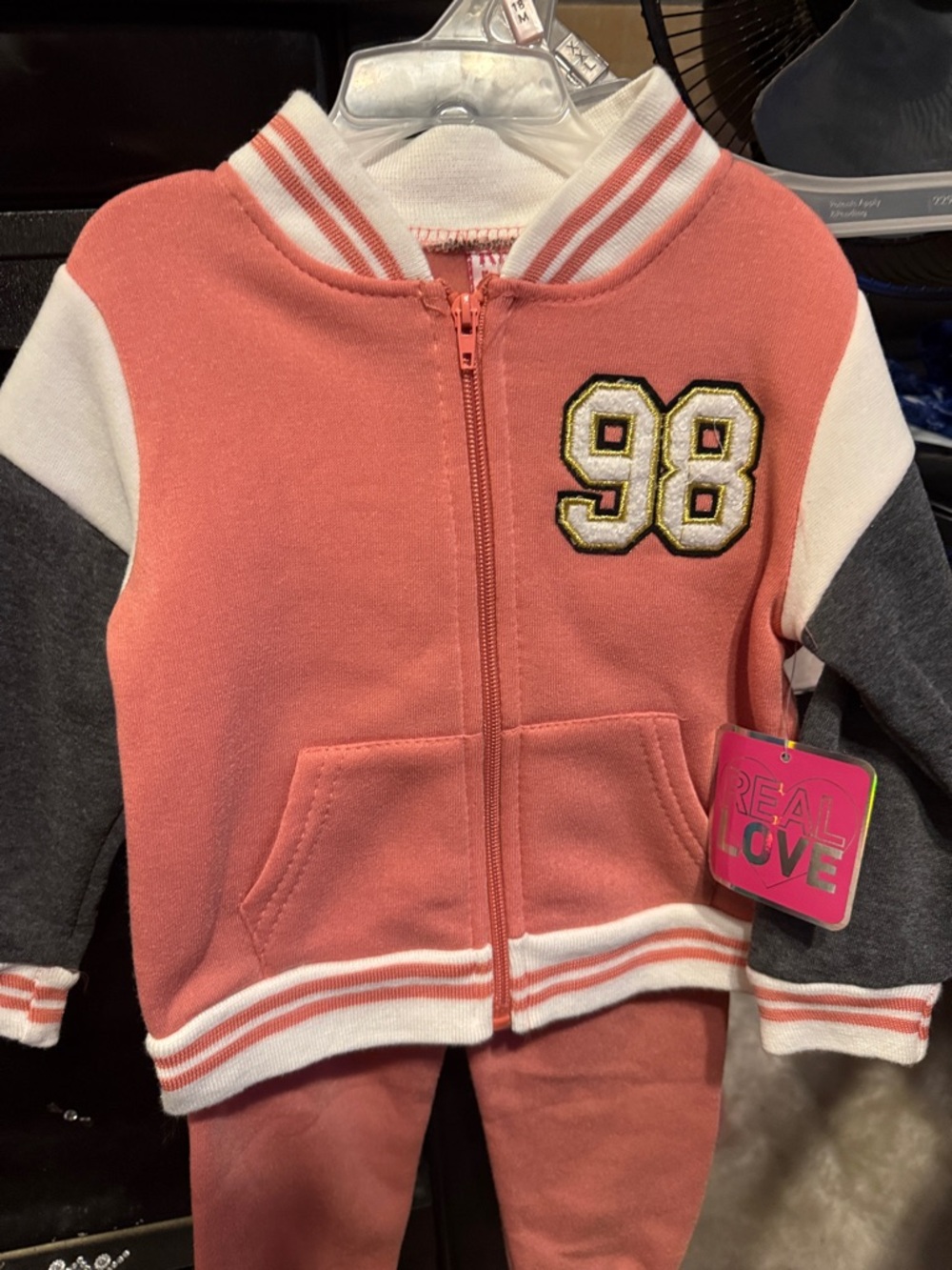 Girls' Pink Number 98 Matching Set - Jacket & Pants